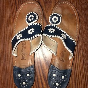 Navy Blue Jack Roger sandals